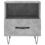 vidaXL Tables de chevet 2Pièces gris béton 40x35x47 5cm bois d’ingénierie