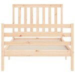 vidaXL Cadre de lit et tête de lit 100x200 cm bois massif