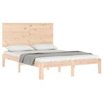 vidaXL Cadre de lit avec tête de lit 140x200 cm bois massif