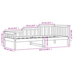 vidaXL Lit de jour sans matelas blanc 90x200 cm bois de pin massif