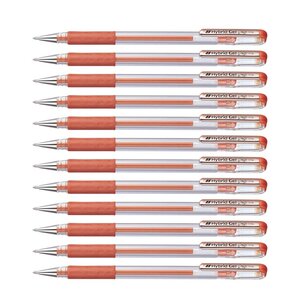 Roller encre gel métallique Hybrid Gel Grip Bronze x 12 PENTEL
