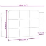 vidaXL Coussin de tête de lit noir 100 cm similicuir