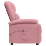 vidaXL Fauteuil inclinable électrique Rose Velours