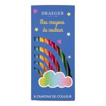 8 Crayons De Couleur Arc-en-ciel - Draeger paris