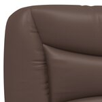 vidaXL Cadre de lit avec tête de lit Marron 140x190 cm Similicuir