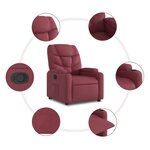 vidaXL Fauteuil inclinable rouge bordeaux tissu