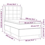 vidaXL Sommier à lattes de lit avec matelas Bleu 90x200 cm Tissu