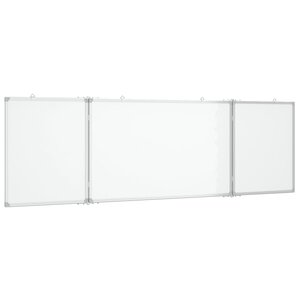 vidaXL Tableau blanc magnétique pliable 160x50x1 7 cm aluminium