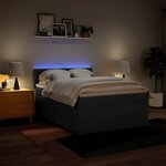 vidaXL Sommier à lattes de lit avec matelas Bleu 140x190 cm Tissu