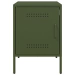 vidaXL Table de chevet vert olive 36x39x50 5 cm acier