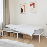 vidaXL Cadre de lit métal blanc 100x190 cm