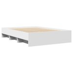 vidaXL Cadre de lit blanc 120x200 cm bois d'ingénierie