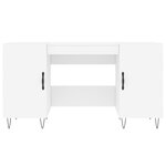 vidaXL Bureau blanc 140x50x75 cm bois d'ingénierie