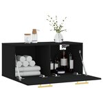 vidaXL Armoire murale noir 80x36 5x35 cm bois d'ingénierie