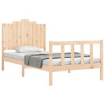 vidaXL Cadre de lit et tête de lit 100x200 cm bois massif