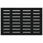 vidaXL Tête de lit murale Noir 81x3x63 cm Bois massif de pin