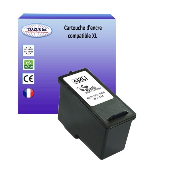Cartouche compatible Lexmark X7550, X7675, X9350, X9570, X9575, Z1520, 44 XL  - Noire -  T3AZUR
