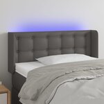 vidaXL Tête de lit à LED Gris 93x16x78/88 cm Similicuir