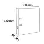 Classeur À Levier Prem'touch Intérieur Et Extérieur En Polypropylène - Dos 50mm - A4 Maxi. - Blanc - X 10 - Exacompta