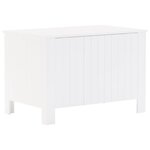 vidaXL Boîte de rangement avec couvercle RANA blanc bois massif de pin