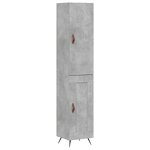 vidaXL Buffet haut Gris béton 34 5x34x180 cm Bois d'ingénierie