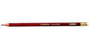Pack de 6 Crayons papier Graphite Swano bout gomme HB STABILO