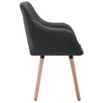 vidaXL Chaises à manger lot de 2 gris foncé tissu