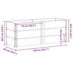 vidaXL Jardinière marron 150x50 cm bois massif de pin