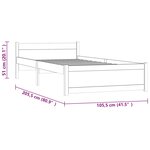 vidaXL Cadre de lit Bois massif 100x200 cm