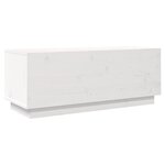 vidaXL Meuble TV Blanc 90x35x35 cm Bois de pin massif