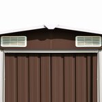 vidaXL Abri de jardin 257x298x178 cm Métal Marron