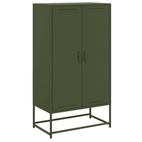 vidaXL Buffet haut blanc 68 5x38 5x123 5 cm acier