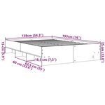 vidaXL Cadre de lit chêne sonoma 135x190 cm bois d'ingénierie