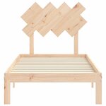 vidaXL Cadre de lit avec tête de lit simple bois massif