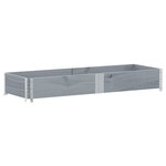 vidaXL Jardinière gris 150x50 cm bois massif de pin