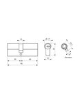 THIRARD - Cylindre double entrée Transit 1  30x60mm  nickelé  5 clés