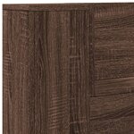 vidaXL Armoire tête de lit avec LED chêne marron 100x16 5x103 5 cm