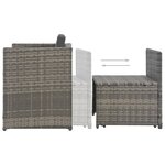 vidaXL Mobilier à dîner de jardin 7Pièces et coussins Résine tressée Gris