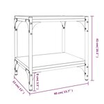 vidaXL Meuble TV Chêne marron 40x33x41 cm Bois d'ingénierie et acier