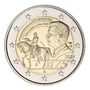 2 euros commémorative Luxembourg 2024 - Grand Duc Guillaume II.