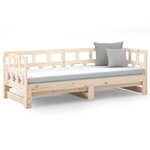 vidaXL Lit coulissant bois massif de pin 2x(90x200) cm