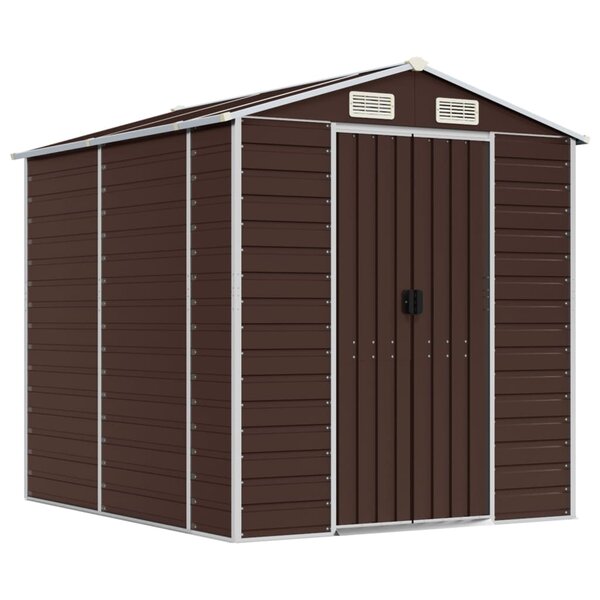 vidaXL Abri de jardin marron 191x215x198 cm acier galvanisé