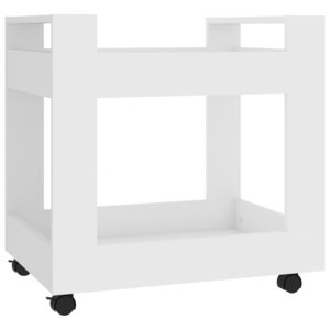 vidaXL Chariot de bureau Blanc 60x45x60 cm Bois d'ingénierie