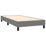 vidaXL Sommier à lattes de lit avec matelas Gris foncé 100x200cm Tissu