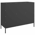 vidaXL Buffet noir 100 5x39x79 cm acier laminé à froid