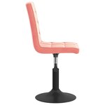 vidaXL Chaises pivotantes à manger lot de 2 rose velours