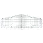 vidaXL Paniers à gabions arqués 25 Pièces 200x50x40/60 cm fer galvanisé