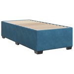 vidaXL Sommier à lattes de lit avec matelas Bleu foncé 90x200 cm