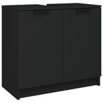 vidaXL Armoire de salle de bain Noir 64 5x33 5x59 cm Bois d'ingénierie