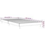 vidaXL Cadre de lit chêne fumé 90x200 cm bois d'ingénierie